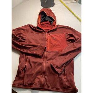 Arcteryx Fortrez Hoody Mens M Red Polartec Grid Fleece Full Zip Jacket 12725